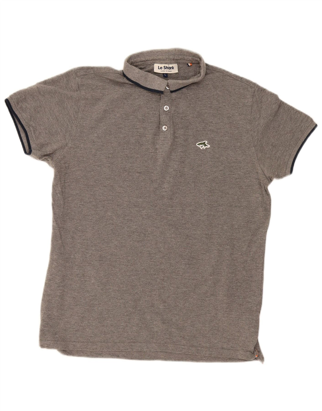 Le Shark Herren-Poloshirt, groß, graue Baumwolle
