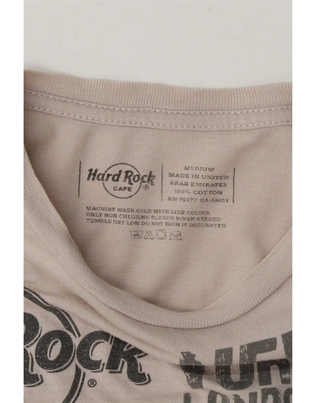 Hard Rock Cafe Herren Prague Graphic T-Shirt Top aus mittelweißer Baumwolle
