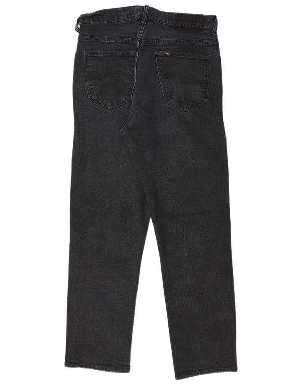 LEE Herren Brooklyn Straight Jeans W34 L28 Schwarze Baumwolle