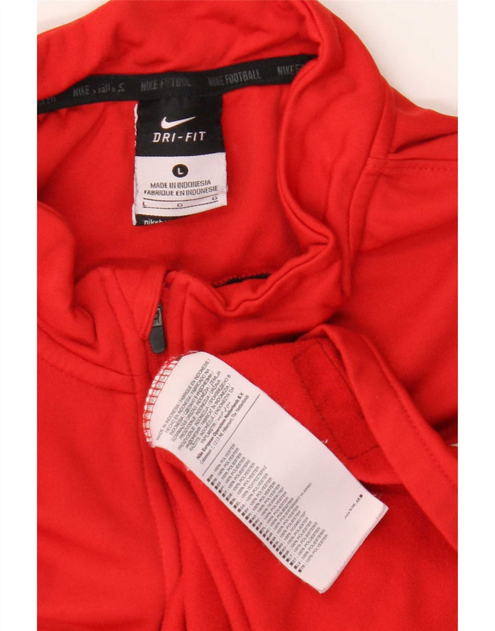 Nike Herren FCA Augsburg Grafik-Pullover-Trainingsanzugoberteil, groß, rot, Farbblock