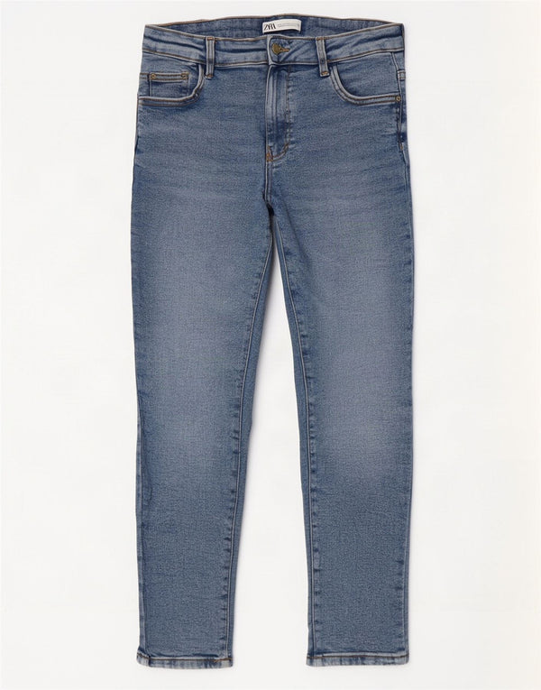 Zara Damen Skinny Jeans EU 42 Large W32 L26 Blaue Baumwolle