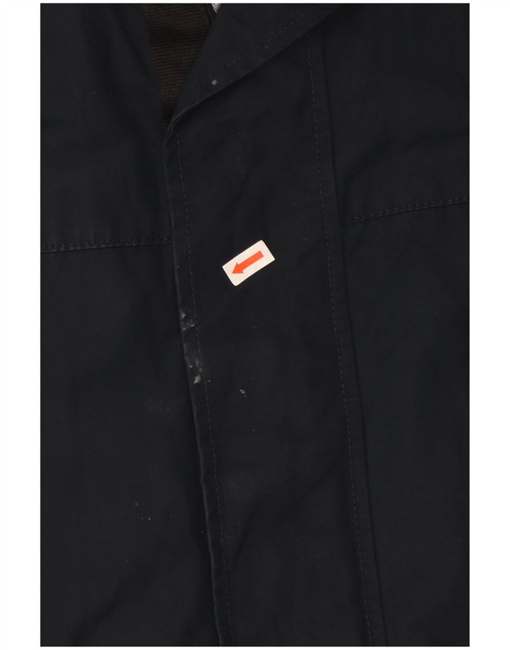 Marks & Spencer Herren-Utility-Jacke mit Kapuze, UK 38, mittelmarineblaue Baumwolle