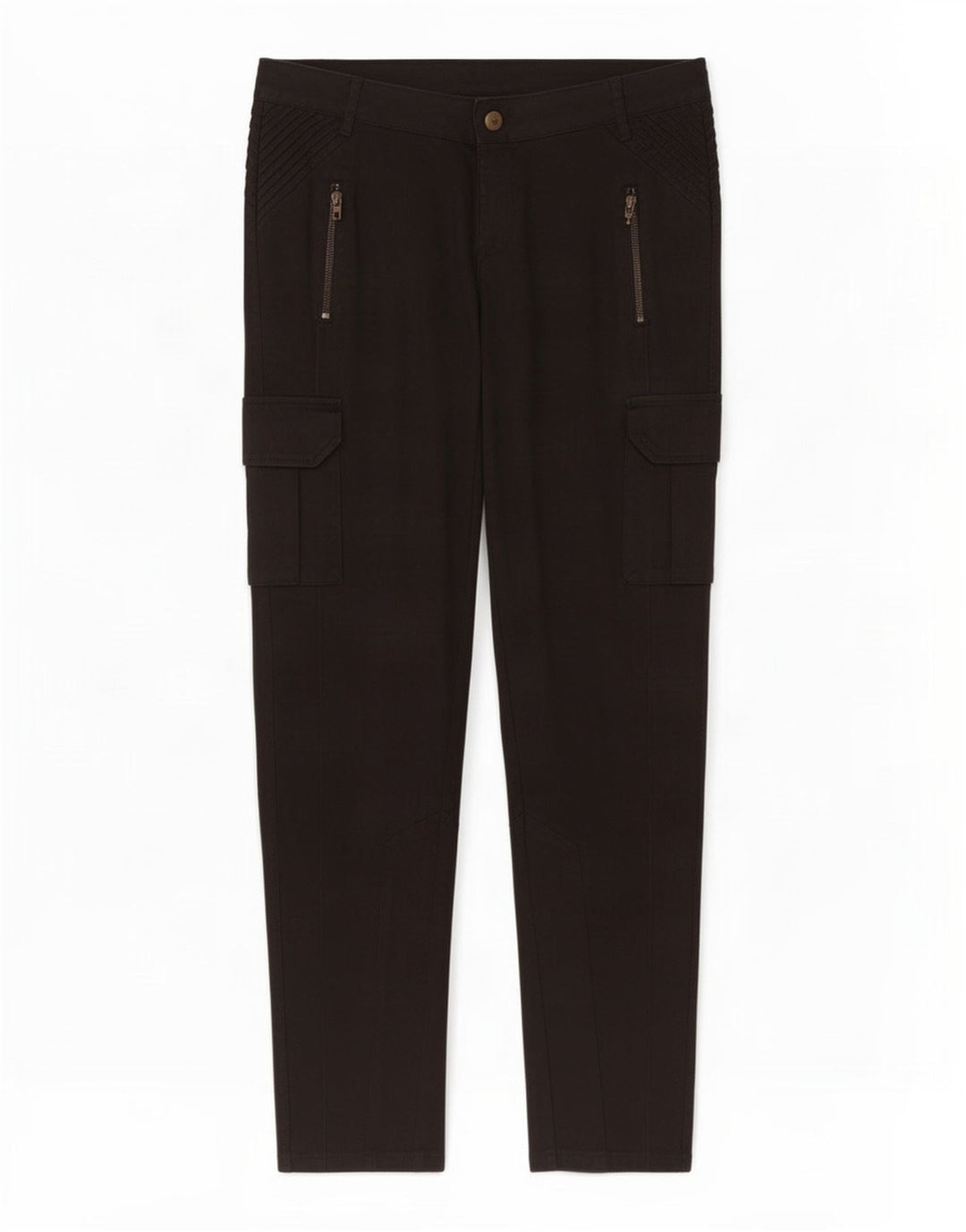 Zara Damen Slim Cargohose EU 40 Medium W30 L30 Schwarze Baumwolle