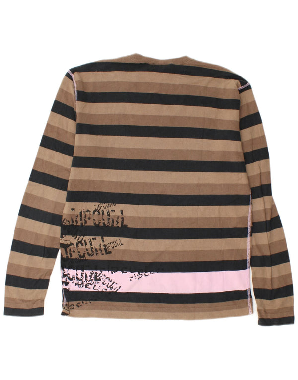 Rip Curl Herren Grafik-Oberteil, langärmelig, mittelbraun, gestreift, Baumwolle