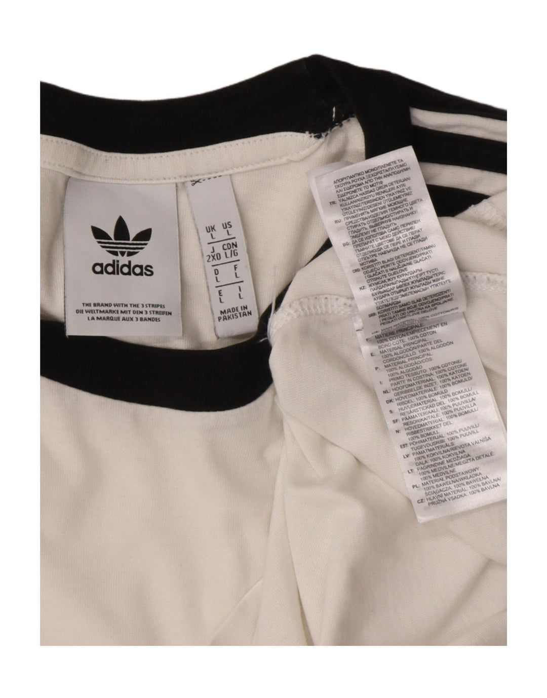 Adidas Herren T-Shirt Top Large Weiß Baumwolle