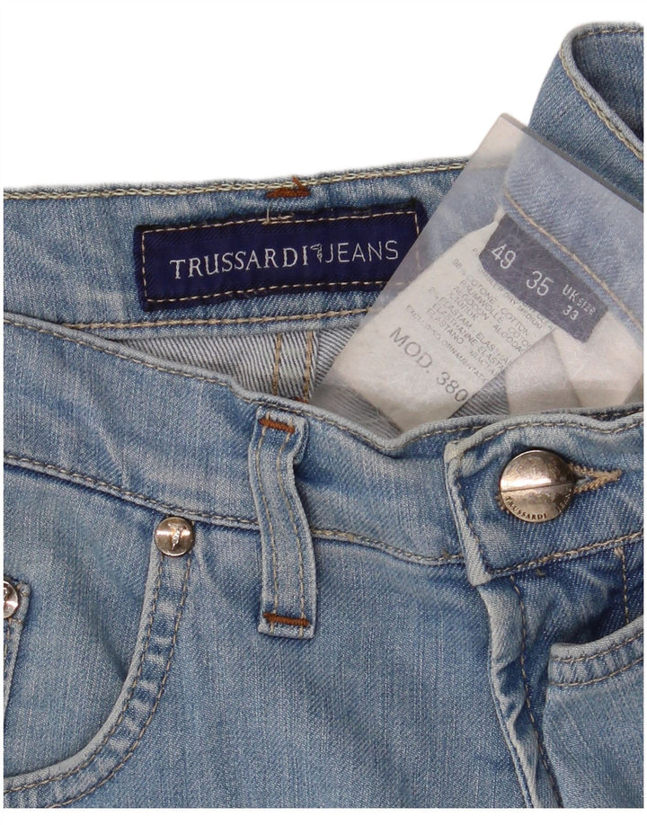 TRUSSARDI Herren 380 Straight Jeans IT 49 Medium W33 L35 Blaue Baumwolle