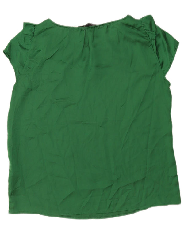 Zara Damen Blusenoberteil UK 14 Large Grün Polyester