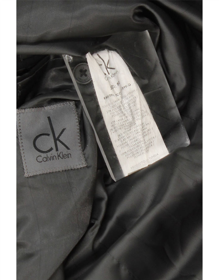 Calvin Klein Herren-Blazer mit 1 Knopf, IT 50, groß, schwarz gestreift