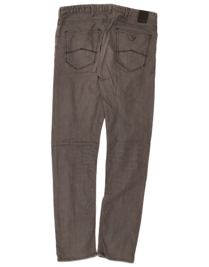 Armani Herren Slim Jeans W34 L32 Graue Baumwolle