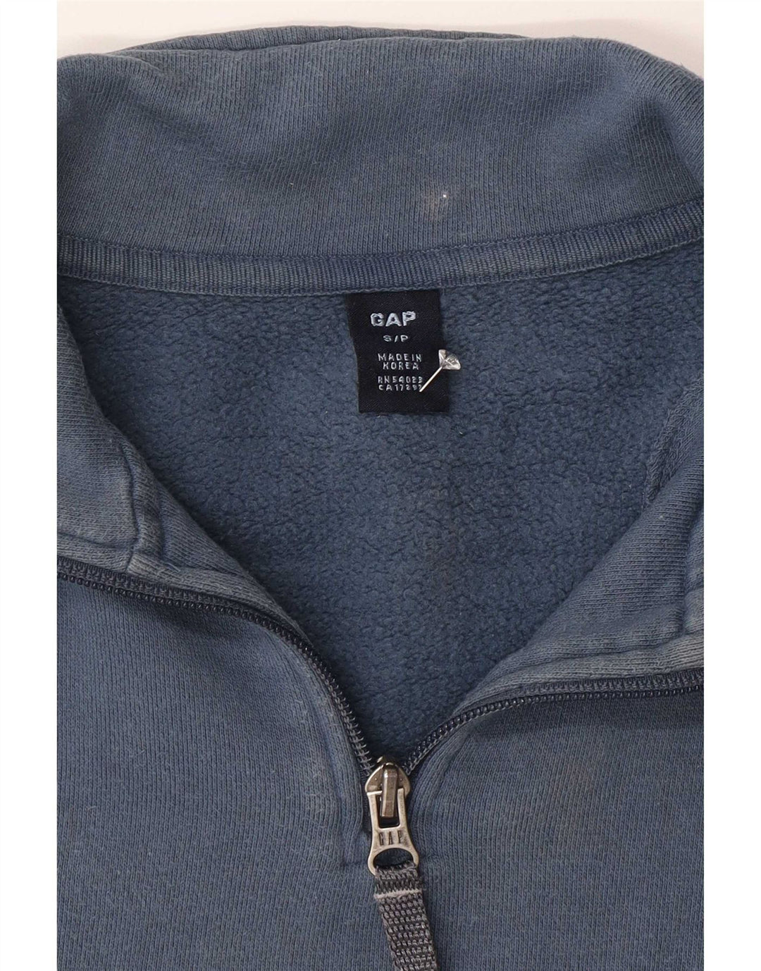 Gap Herren-Sweatshirt mit Reißverschluss am Hals, Größe S, Blau
