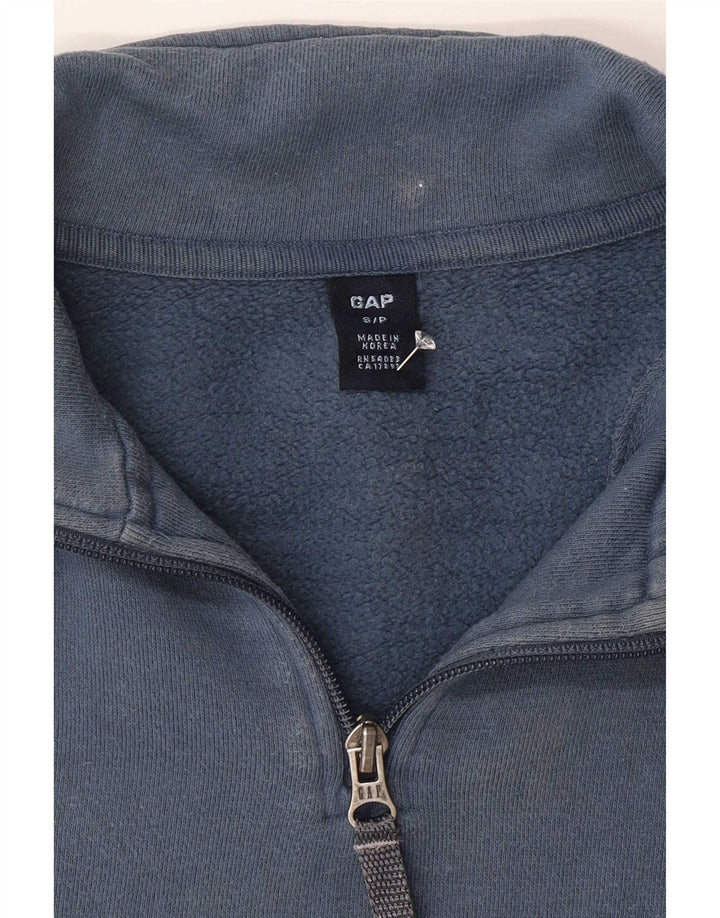 Gap Herren-Sweatshirt mit Reißverschluss am Hals, Größe S, Blau