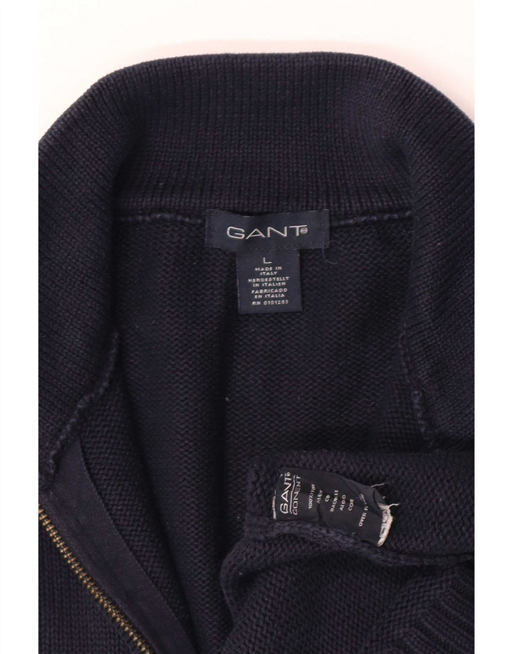 Gant Herren-Strickjacke, groß, marineblau, Baumwolle