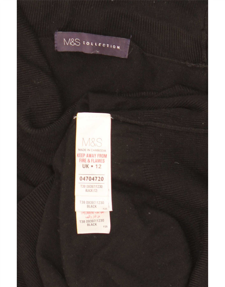 Marks & Spencer Rollkragenpullover für Damen, UK 12, mittlere schwarze Viskose
