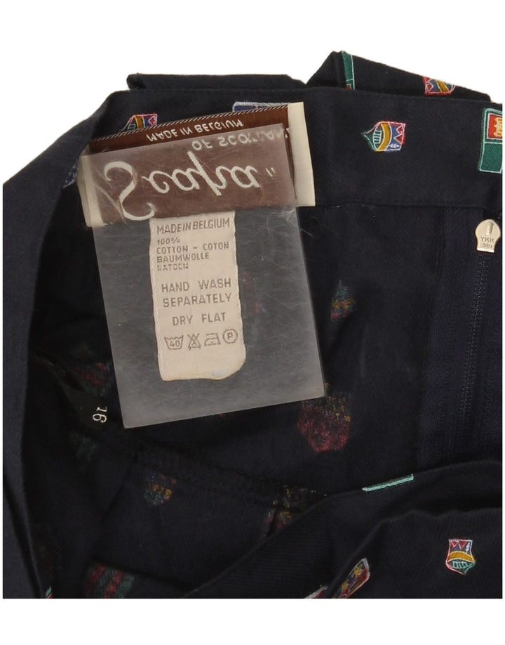 Scapa Mädchen Maxi-Rock mit abstraktem Muster, ausgestellt, 15–16 Jahre, W26, Marineblau