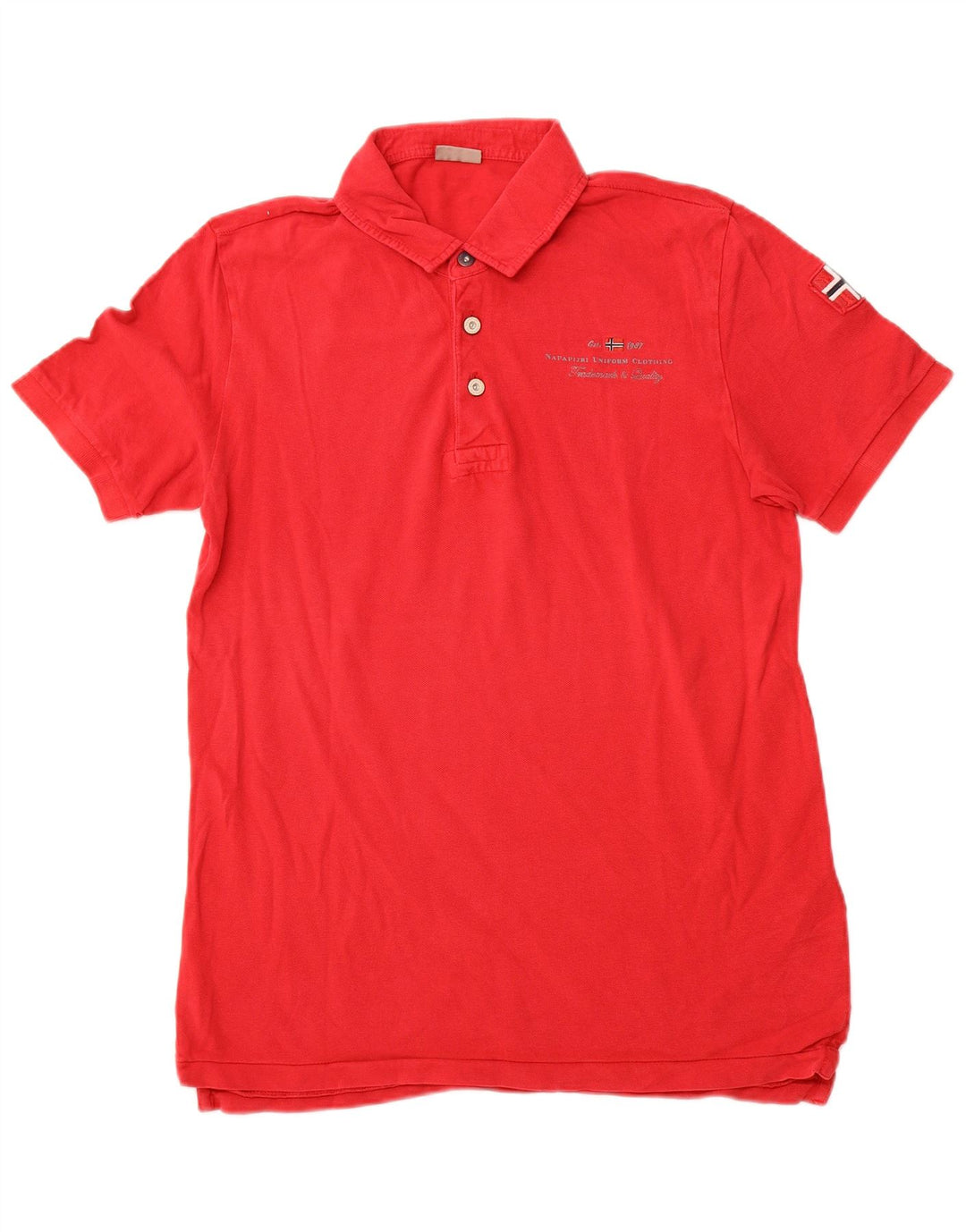 NAPAPIJRI Herren-Poloshirt, groß, rote Baumwolle