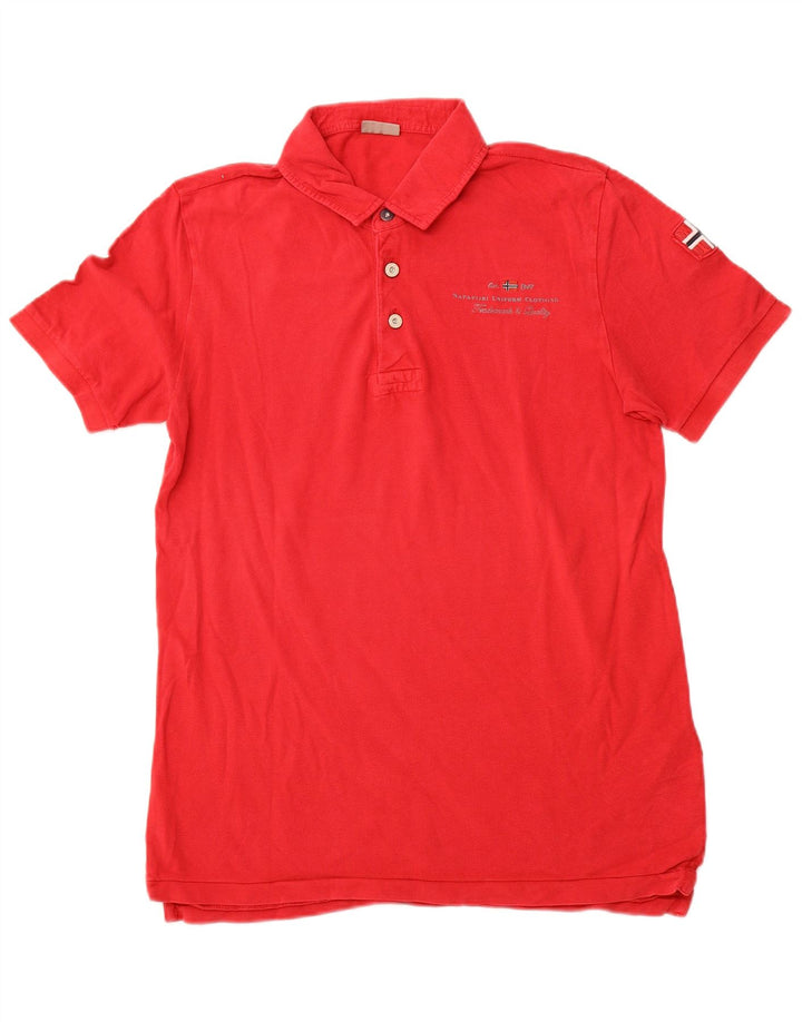 NAPAPIJRI Herren-Poloshirt, groß, rote Baumwolle