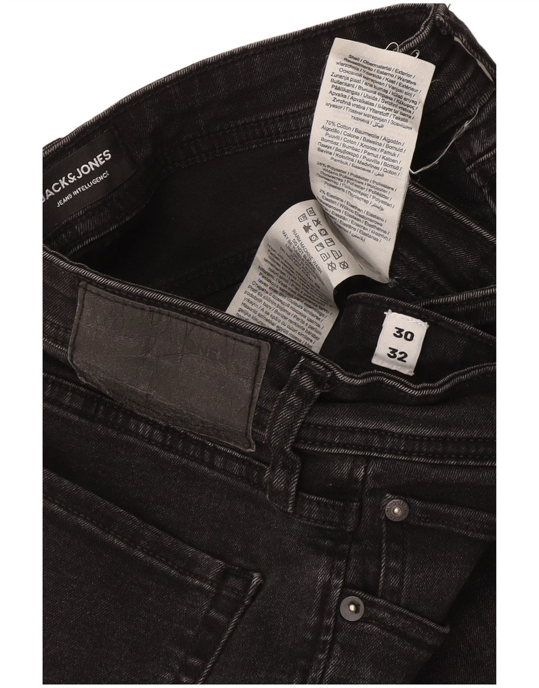 Jack & Jones Herren GLENN Slim Jeans W30 L32 Graue Baumwolle
