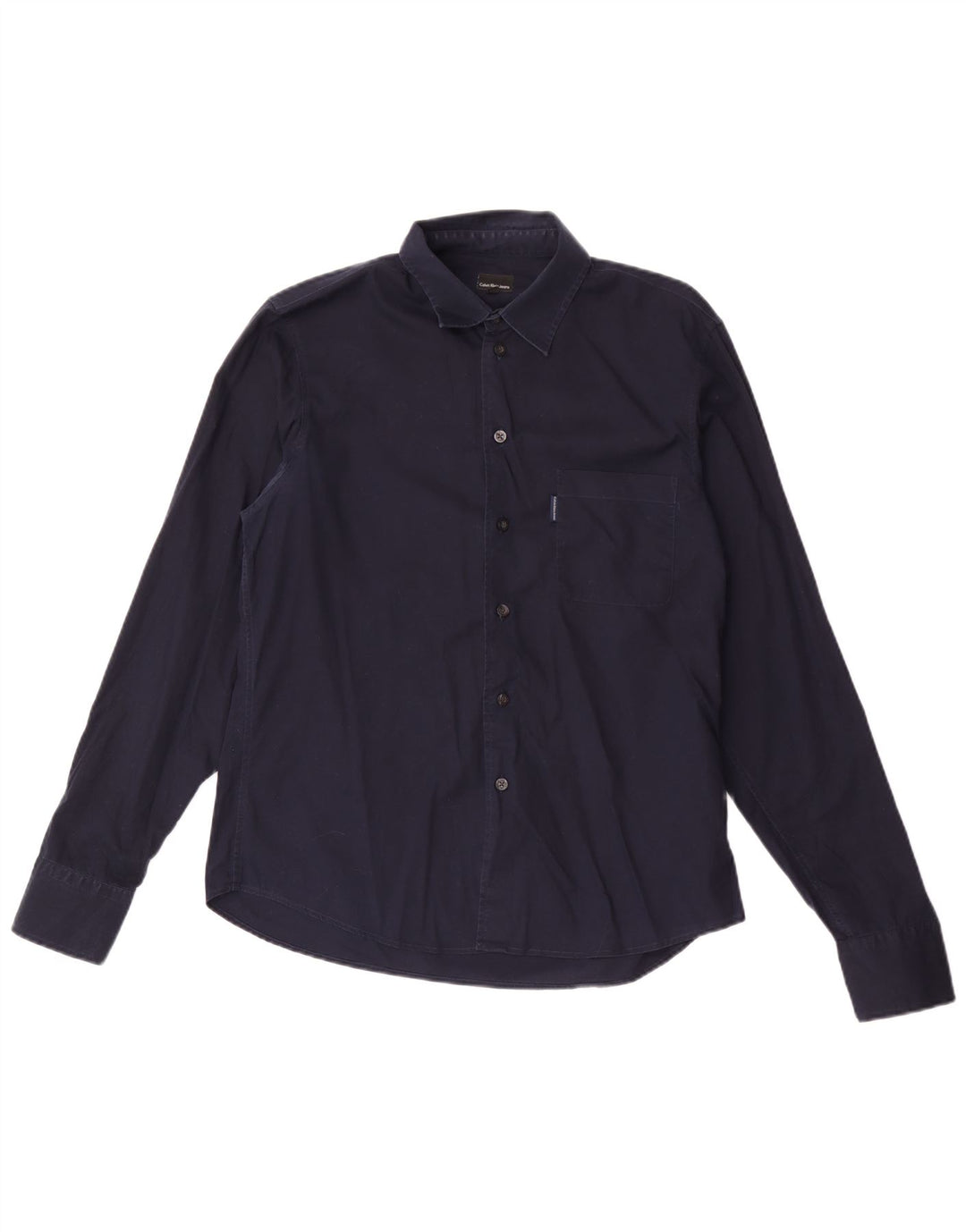 Calvin Klein Jeans Herren-Hemd, groß, marineblau, Baumwolle