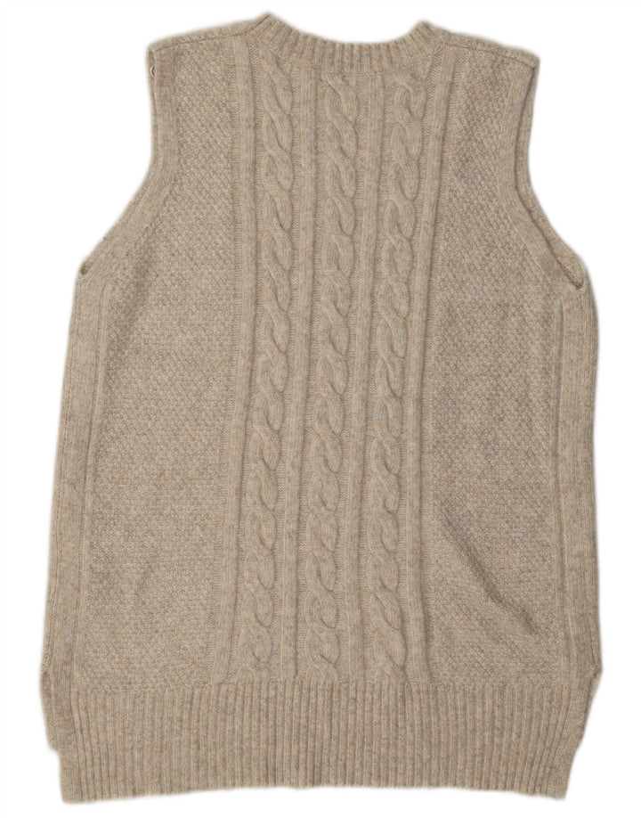 Marks & Spencer Damen Übergroßes Weste-Tanktop UK 14 Medium Beige Polyester