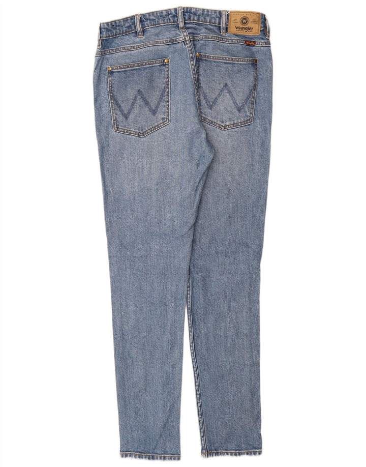 WRANGLER Damen Skinny Jeans W34 L30 Blaue Baumwolle