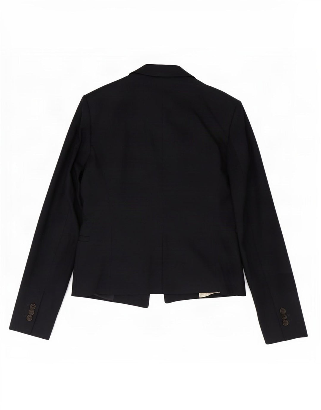 Zara Damen 1-Knopf-Blazerjacke UK 12 Mittelmarineblaue Baumwolle