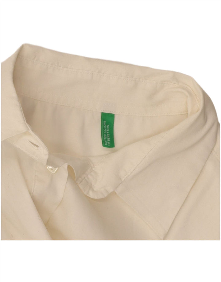 BENETTON Womens Pullover Shirt UK 14 Medium White