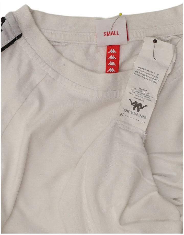 Kappa Herren-T-Shirt mit Grafik, Größe S, weiße Baumwolle