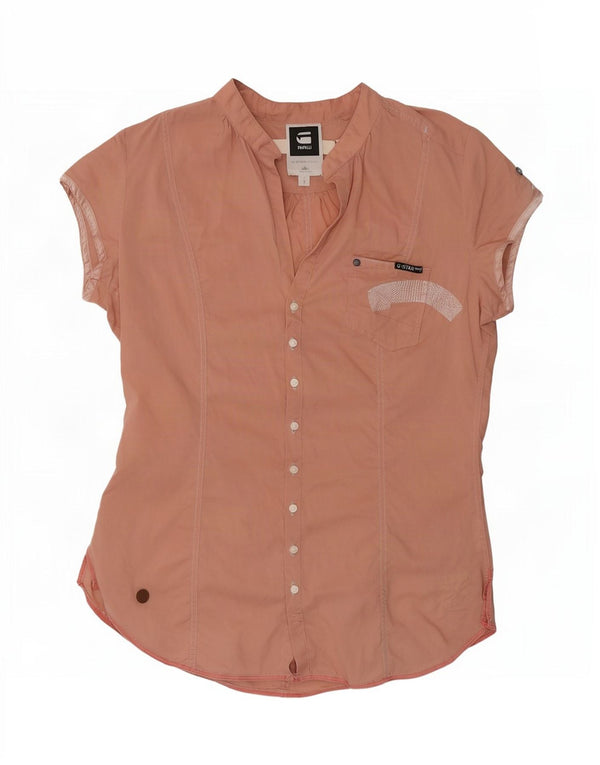 G-Star Damen Kurzarm-Hemdbluse UK 10 Small Pink