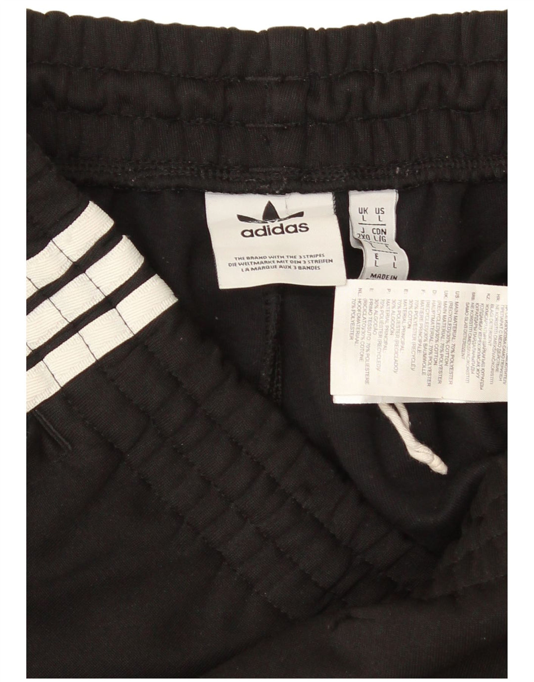 ADIDAS Herren-Trainingshose, Jogginghose, Größe L, Schwarz, Polyester