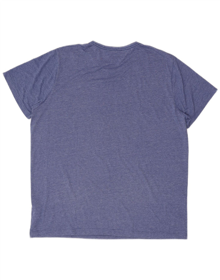 Puma Herren Grafik T-Shirt Top 2XL Blau geflecktes Polyester