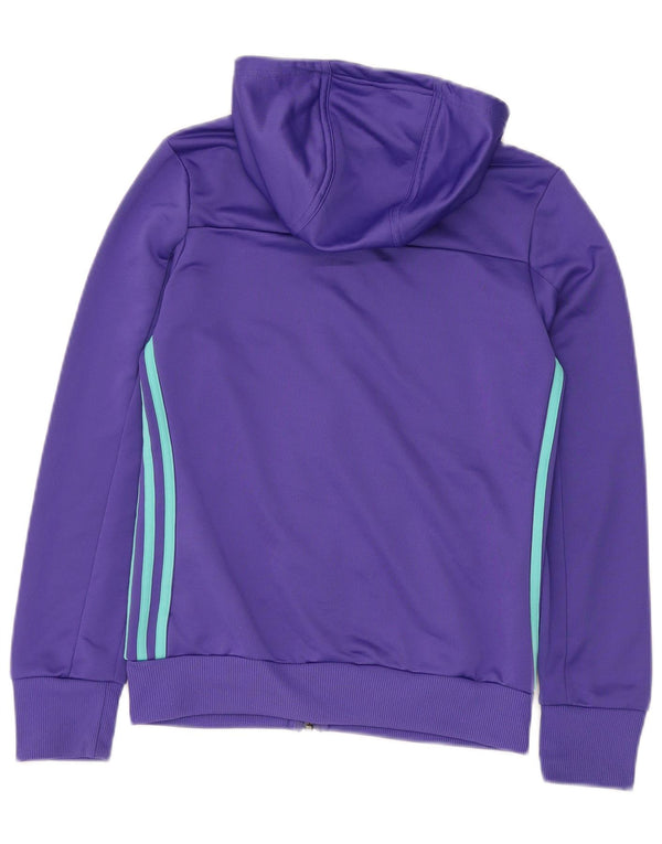ADIDAS Jungen-Kapuzenpullover mit Reißverschluss, 13–14 Jahre, lila, Polyester