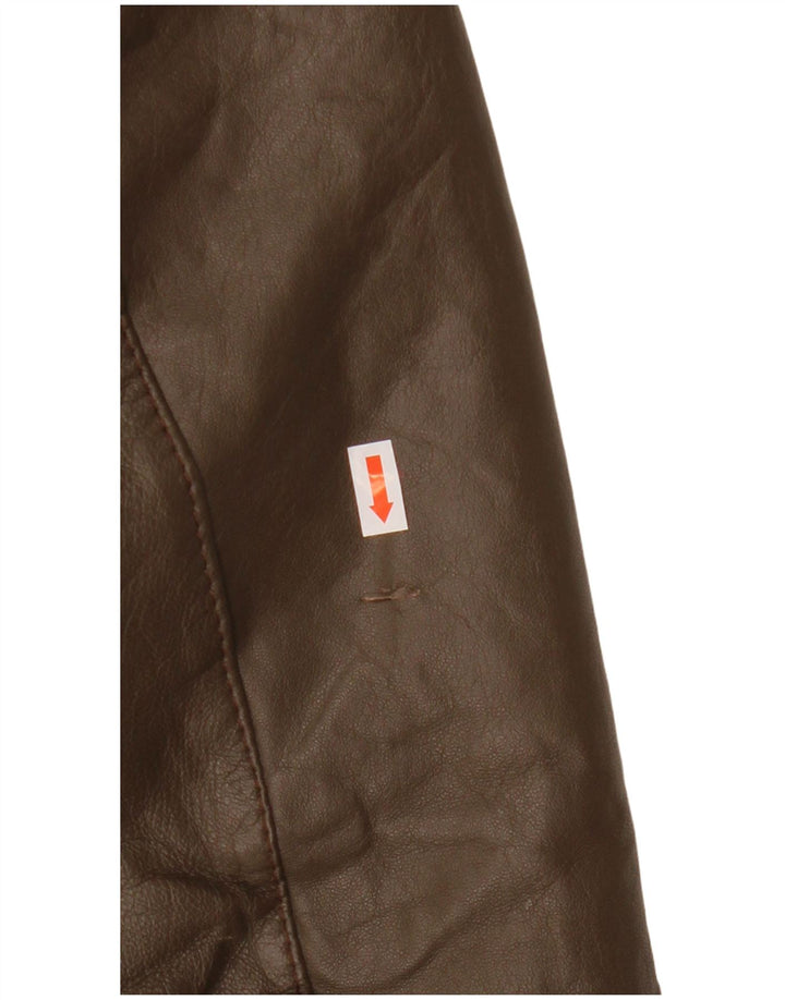 VINTAGE Herren Lederjacke UK 38 Mittelbraunes Leder