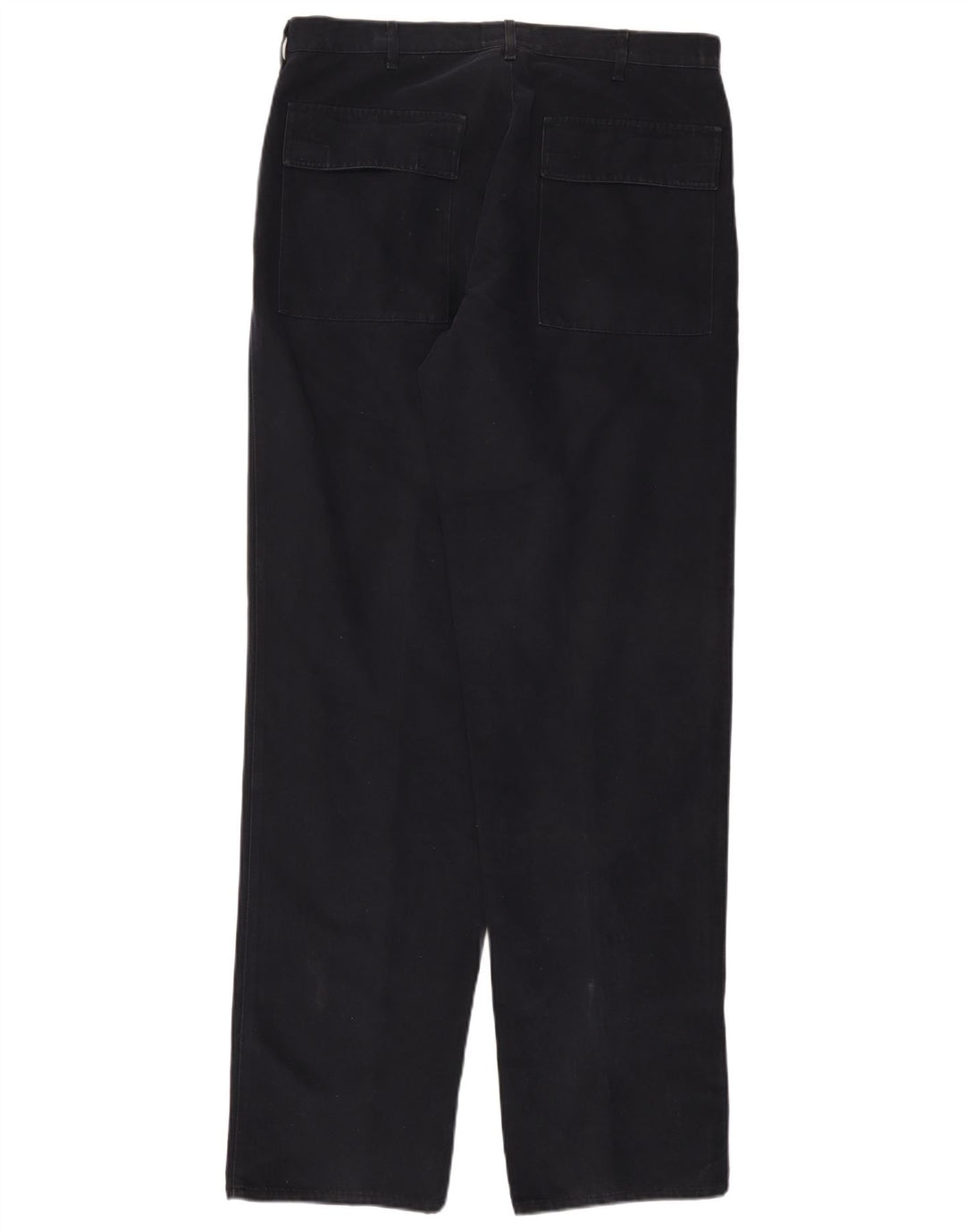 ARMANI Herren gerade Chinohose EU 52 XL W36 L36 Marineblau Baumwolle