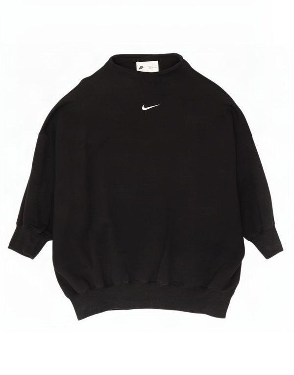 Nike Damen-Sweatshirt in Übergröße, Größe UK 16, Größe L, Schwarz, Baumwolle