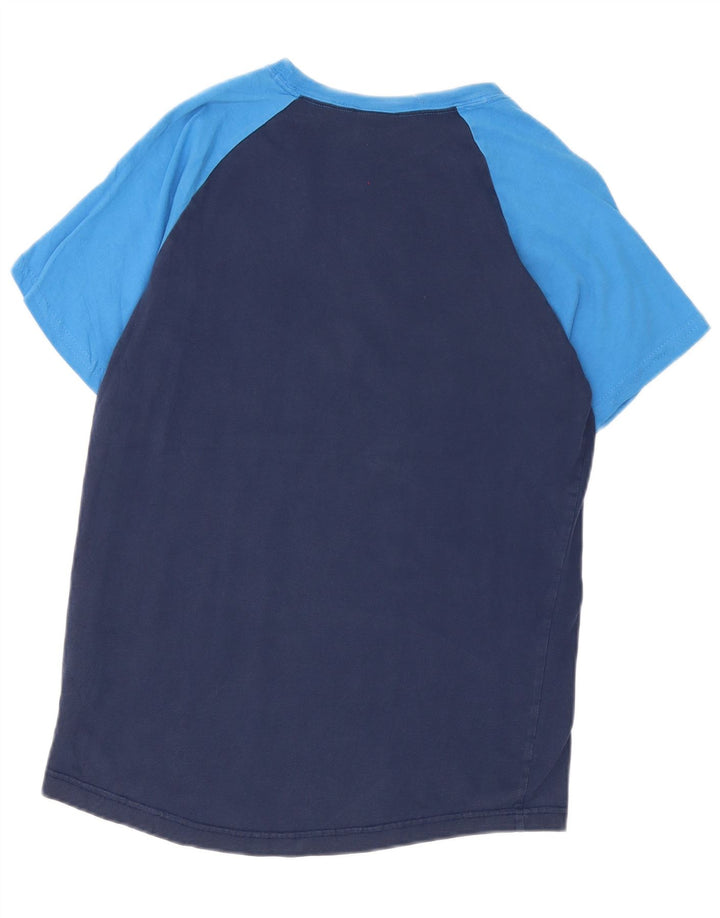 Nike Herren-T-Shirt mit Grafik, mittelgroß, marineblau, Colourblock-Baumwolle