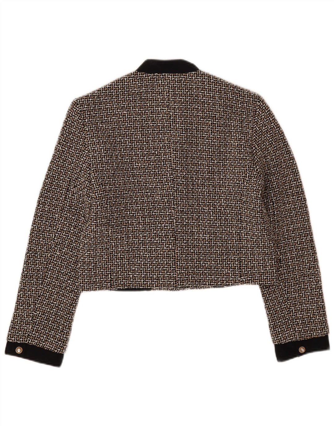 Zara Damen Crop 3 Button Blazer Jacke UK 10 Small Mehrfarbig kariert