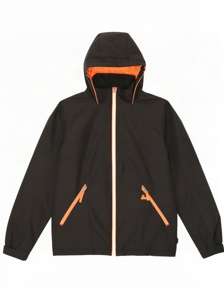 MC Kinley Mädchen-Regenjacke mit Kapuze, 13–14 Jahre, schwarzes Polyester