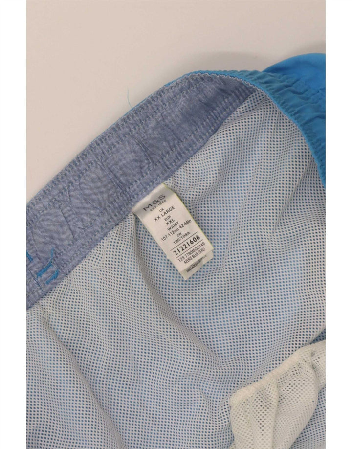 Marks & Spencer Herren Badeshorts 2XL Blau Polyester