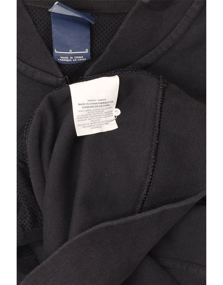 Nike Herren-Trainingsanzugoberteil, große schwarze Baumwolle