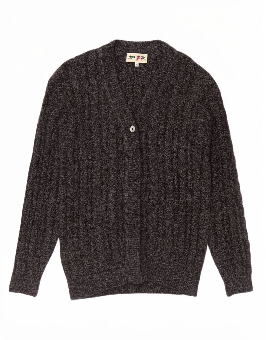 Balloon Damen-Strickjacke aus mittelgrauer Wolle