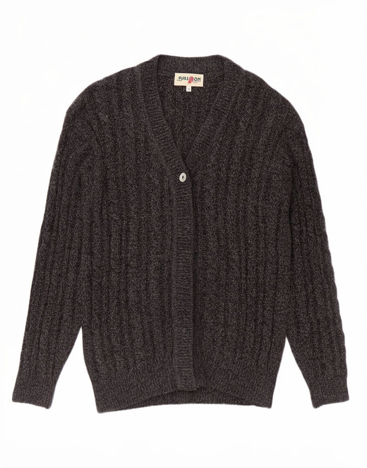 Balloon Damen-Strickjacke aus mittelgrauer Wolle