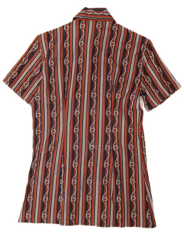 Mass Herren-Kurzarmhemd, Größe 15 1/2 39, mittelschwarz gestreift