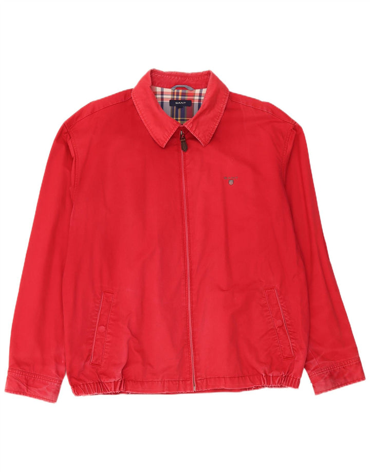 Gant Herren Bomberjacke UK 44 2XL Rote Baumwolle
