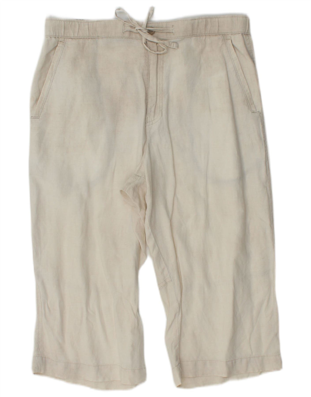 MARKS & SPENCER Herren Blue Harbour Bermudashorts W32 Mittelbeige Leinen