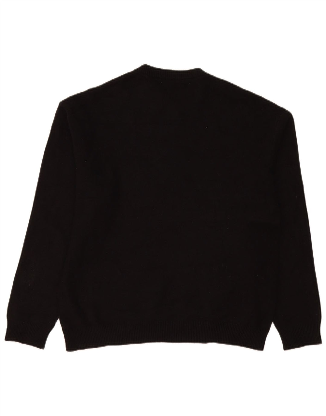 Zara Herren-Pullover mit Rundhalsausschnitt, groß, schwarze Viskose