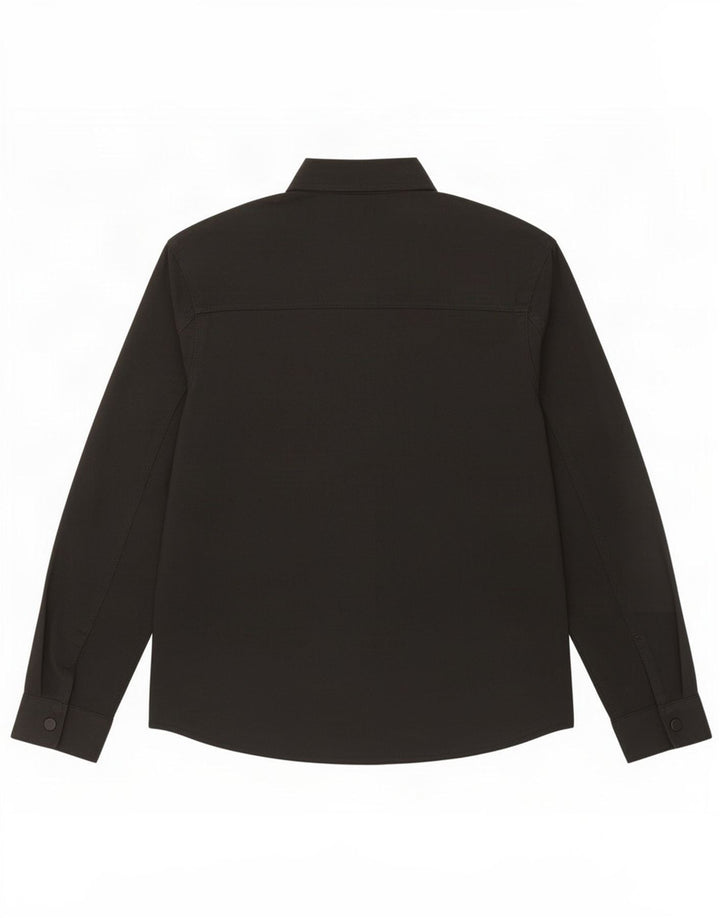 Zara Herren-Overshirt-Hemd, kleines schwarzes Polyester