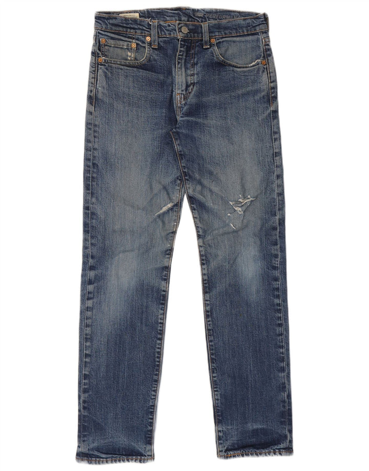 Levi's Herren Performance Distressed Straight Jeans W30 L30 Blaue Baumwolle