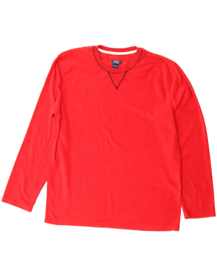 IZOD Herren-Fleecepullover, groß, rotes Polyester