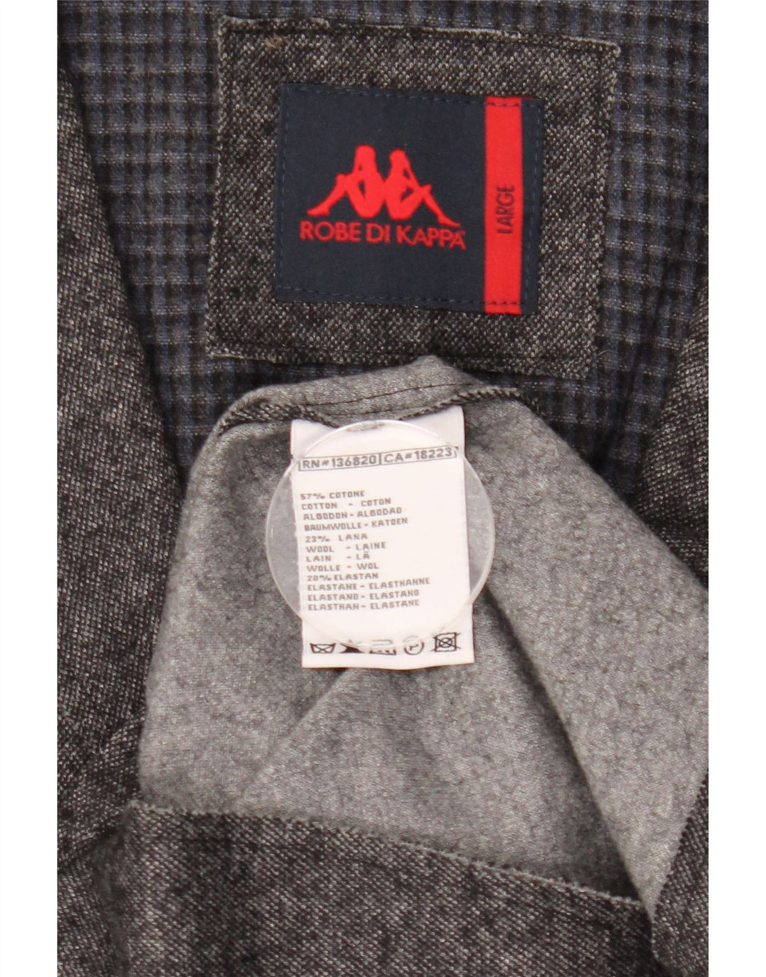 Kappa Herren-Blazer mit 3 Knöpfen, UK 40, große graue Baumwolle