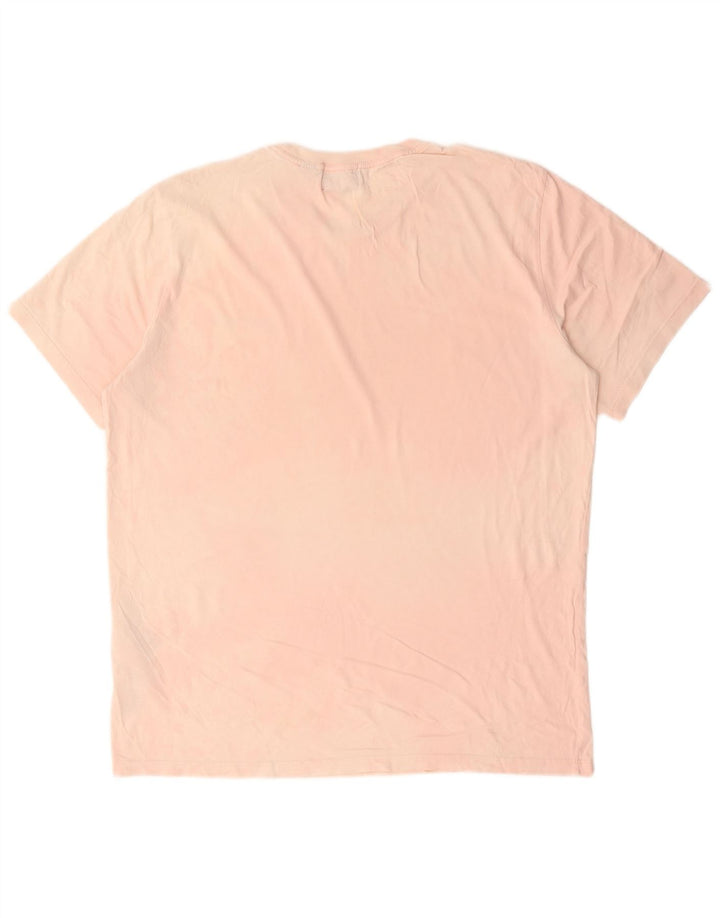 Dockers Herren Slim T-Shirt Top Large Rosa Baumwolle